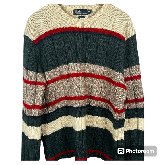 Polo Ralph Lauren Vintage Men’s Sweater Wool Linen Silk XXL - Picture 3 of 6